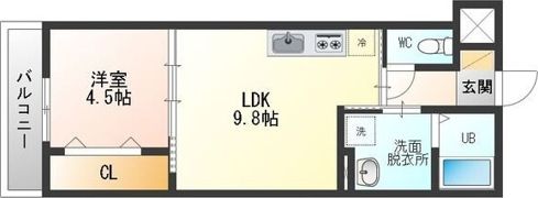 ラビエベール吹田岸辺の間取り画像