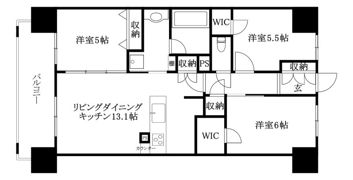 レーベン御宝町アルビオ・タワーの間取り画像