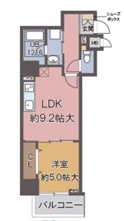 アルデールトモ北堀江の間取り画像