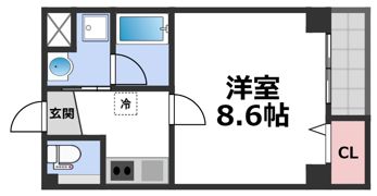 ソリティア桃谷の間取り画像