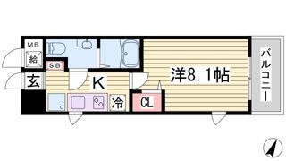 アドバンス三宮Ⅴソレイユの間取り画像