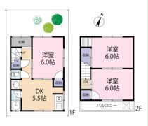 深江本町1丁目貸家の間取り画像