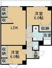 中山マンションの間取り画像