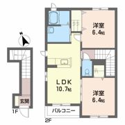 クラヴィエ沖洲Ⅰ棟の間取り画像