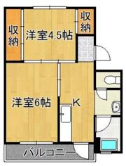 ビレッジハウス白野江1号棟の間取り画像