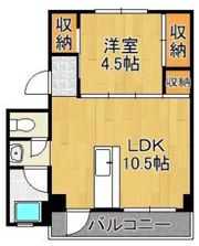 ビレッジハウス白野江1号棟の間取り画像