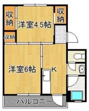ビレッジハウス白野江1号棟の間取り画像