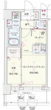ファステート東大阪バレーナの間取り画像