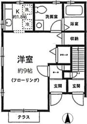 エスポワール弦巻の間取り画像