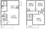 厚生町戸建賃貸の間取り画像