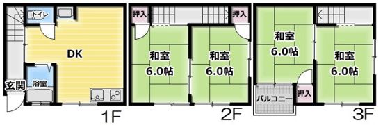 守口市西郷通1丁目の間取り画像