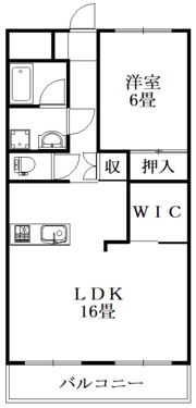 寒香梅ハイツの間取り画像