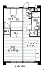 ビレッジハウス向台タワー1号棟の間取り画像