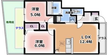 セジュール佐太の間取り画像