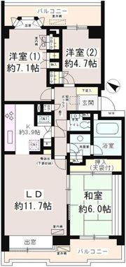 パーク・ハイム用賀南の間取り画像
