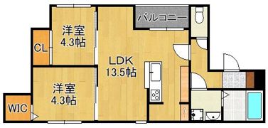 シュロス陣原の間取り画像