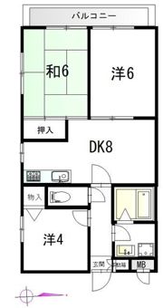 西荻日伸ハイツの間取り画像
