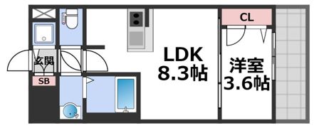 スワンズシティ大阪エスクレアの間取り画像