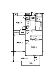 タートルクレインふじみ野Ⅱの間取り画像