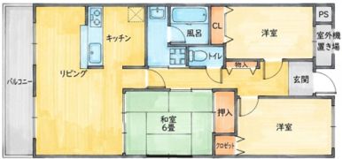 シャトレ上山手の間取り画像