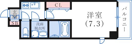 レジュールアッシュ神戸グランフィールの間取り画像