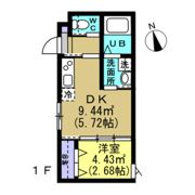 グランドール若林Ⅱの間取り画像