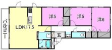 サントリーニ桑原の間取り画像
