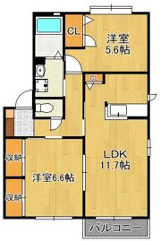 プレジールアン D棟の間取り画像