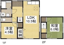 平野（丹原様）タウンハウス 東の間取り画像
