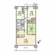 よこすか四季の街パークヒルズ光の丘1番館の間取り画像