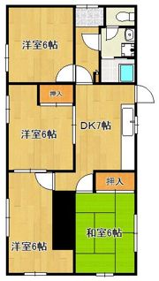 頓野貸家の間取り画像