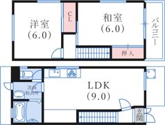 大日通テラスハウスの間取り画像