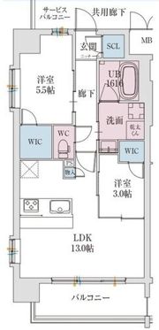 スプランディッド城東関目の間取り画像