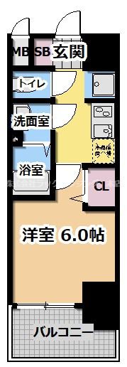 グランカリテ大阪城EASTの間取り画像