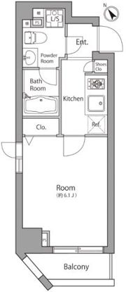 ヴェローナ門前仲町ルッソの間取り画像