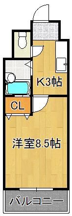 F′s flats古船場の間取り画像