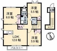 セントラル ヴィラッジュ B棟の間取り画像