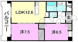 プレジール来住の間取り画像