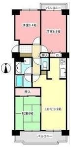 パークシティ三郷壱番館1212の間取り画像