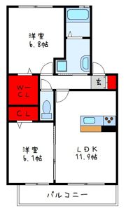 アヴァンセ和泉中央A棟の間取り画像