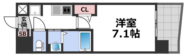 Luxe大阪城南の間取り画像