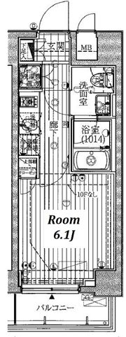 プレール・ドゥーク銀座EASTⅢの間取り画像
