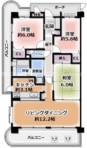 メロディーハイム守口8番館の間取り画像