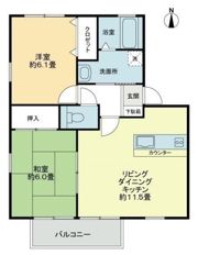フォブール新居ⅡAの間取り画像