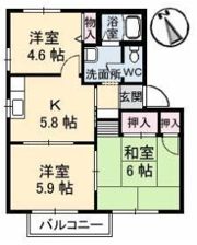 ガーデンパレス A棟の間取り画像