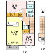 ジュネス向新庄ⅡBの間取り画像