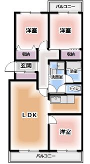 リバーサイドともぶち第一住宅15号棟の間取り画像