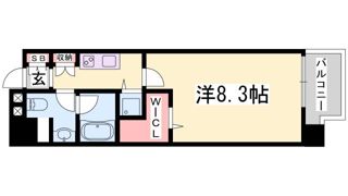 レジディア神戸磯上の間取り画像