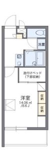 レオパレスHKスクエアの間取り画像