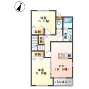 ブライトハウス瀬田Aの間取り画像